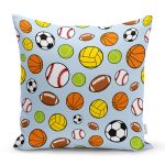 Realhomes Spor Topları Dijital Baskılı Modern Yastık Kılıfı Realhomes