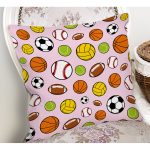 Realhomes Spor Topları Dijital Baskılı Modern Yastık Kılıfı Realhomes