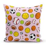 Realhomes Spor Topları Dijital Baskılı Modern Yastık Kılıfı Realhomes