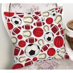 Realhomes Spor Topları Dijital Baskılı Modern Yastık Kılıfı Realhomes