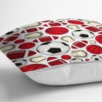 Realhomes Spor Topları Dijital Baskılı Modern Yastık Kılıfı Realhomes