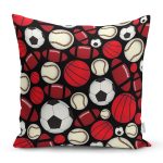 - K4853-Gorsel - Realhomes Realhomes Spor Topları Dijital Baskılı Modern Yastık Kılıfı Realhomes