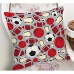Realhomes Spor Topları Dijital Baskılı Modern Yastık Kılıfı Realhomes