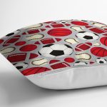 Realhomes Spor Topları Dijital Baskılı Modern Yastık Kılıfı Realhomes