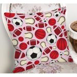 Realhomes Spor Topları Dijital Baskılı Modern Yastık Kılıfı Realhomes