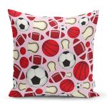 Realhomes Spor Topları Dijital Baskılı Modern Yastık Kılıfı Realhomes
