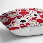 Realhomes Spor Topları Dijital Baskılı Modern Yastık Kılıfı Realhomes