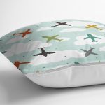 - K4857-Gorsel-2 - Realhomes Realhomes Uçak Desenli Bulutlar Dijital Baskılı Modern Kırlent Kılıfı Realhomes