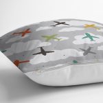 - K4858-Gorsel-2 - Realhomes  Realhomes Uçak Desenli Bulutlar Dijital Baskılı Modern Kırlent Kılıfı Realhomes