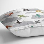 - K4861-Gorsel-2 - Realhomes  Realhomes Uçak Desenli Bulutlar Dijital Baskılı Modern Kırlent Kılıfı Realhomes