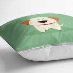 Realhomes Köpek Desenli Dijital Baskılı Modern Kırlent Kılıfı Realhomes