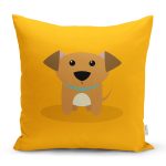 - K4868-Gorsel - Realhomes Realhomes Köpek Desenli Dijital Baskılı Modern Kırlent Kılıfı Realhomes