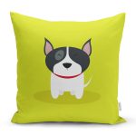 - K4870-Gorsel - Realhomes Realhomes Köpek Desenli Dijital Baskılı Modern Kırlent Kılıfı Realhomes