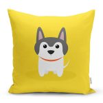 - K4876-Gorsel - Realhomes Realhomes Köpek Desenli Dijital Baskılı Modern Kırlent Kılıfı Realhomes