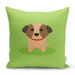 - K4877-Gorsel - Realhomes Realhomes Köpek Desenli Dijital Baskılı Modern Kırlent Kılıfı Realhomes