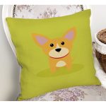 - K4882-Gorsel-1 - Realhomes Realhomes Köpek Desenli Dijital Baskılı Modern Kırlent Kılıfı Realhomes