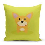 - K4882-Gorsel - Realhomes Realhomes Köpek Desenli Dijital Baskılı Modern Kırlent Kılıfı Realhomes