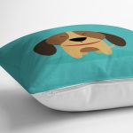 Realhomes Köpek Desenli Dijital Baskılı Modern Kırlent Kılıfı Realhomes