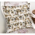 Realhomes Kedi Desenli Dijital Baskılı Modern Kırlent Kılıfı Realhomes