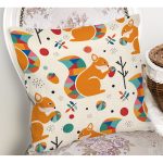 - K4890-Gorsel-1 - Realhomes  Realhomes Fındık Kurdu Sincap Dijital Baskılı Modern Kırlent Kılıfı Realhomes