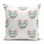 - K4892-Gorsel - Realhomes  Realhomes Kedi Desenli Dijital Baskılı Modern Kırlent Kılıfı Realhomes