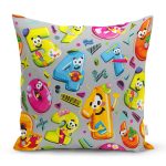 - K4897-Gorsel - Realhomes  Realhomes Renkli Sayılar Dijital Baskılı Modern Kırlent Kılıfı Realhomes