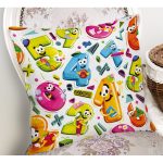 Realhomes Renkli Sayılar Dijital Baskılı Modern Kırlent Kılıfı Realhomes