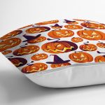 - K4905-Gorsel-2 - Realhomes  Realhomes Beyaz Zeminde Balkabağı Dijital Baskılı Modern Kırlent Kılıfı Realhomes