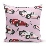 - K4909-Gorsel - Realhomes Realhomes Yarış Arabalı Dijital Baskılı Modern Kırlent Kılıfı Realhomes