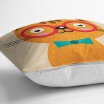 - K4911-Gorsel-2 - Realhomes Realhomes Renkli Kedi Dijital Baskılı Modern Kırlent Kılıfı Realhomes