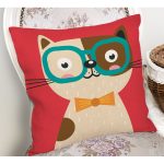 - K4912-Gorsel-1 - Realhomes Realhomes Renkli Kedi Dijital Baskılı Modern Kırlent Kılıfı Realhomes