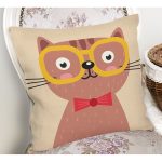 - K4924-Gorsel-1 - Realhomes  Realhomes Renkli Kedi Dijital Baskılı Modern Kırlent Kılıfı Realhomes