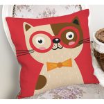 - K4925-Gorsel-1 - Realhomes  Realhomes Renkli Kedi Dijital Baskılı Modern Kırlent Kılıfı Realhomes