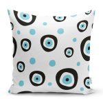 Realhomes Nazar Boncuklu Dijital Baskılı Modern Yastık Kılıfı Realhomes