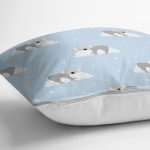 - K4931-Gorsel-2 - Realhomes  Realhomes Bulutlara Sarılmış Ayıcıklar Dijital Baskılı Modern Yastık Kılıfı Realhomes