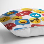 - K4934-Gorsel-2 - Realhomes Realhomes Emoji ve Like Dijital Baskılı Modern Yastık Kılıfı Realhomes