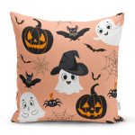 - K4935-Gorsel - Realhomes  Realhomes Balkabağı ve Casper Dijital Baskılı Modern Yastık Kılıfı Realhomes