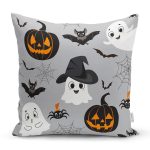 - K4936-Gorsel - Realhomes  Realhomes Balkabağı ve Casper Dijital Baskılı Modern Yastık Kılıfı Realhomes