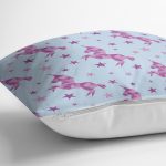 - K4940-Gorsel-2 - Realhomes  Realhomes Mavi Zeminde Pembe Yıldız Dijital Baskılı Modern Yastık Kılıfı Realhomes