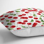 - K4945-Gorsel-2 - Realhomes  Realhomes Beyaz Zeminde Kiraz Desenli Dijital Baskılı Modern Yastık Kılıfı Realhomes