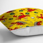 - K4959-Gorsel-2 - Realhomes  Realhomes Sevimli Yengeç Desenli Dijital Baskılı Modern Kırlent Kılıfı Realhomes