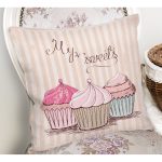 - K503-Gorsel-1 - Realhomes Cup Cake Dijital Baskılı Modern Yastık Kırlent Kılıfı Realhomes