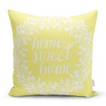 Home Sweet Home Dijital Baskılı Dekoratif Yastık Kırlent Kılıfı Realhomes