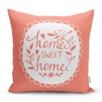- K509-Gorsel - Realhomes  Home Sweet Home Dijital Baskılı Dekoratif Yastık Kırlent Kılıfı Realhomes