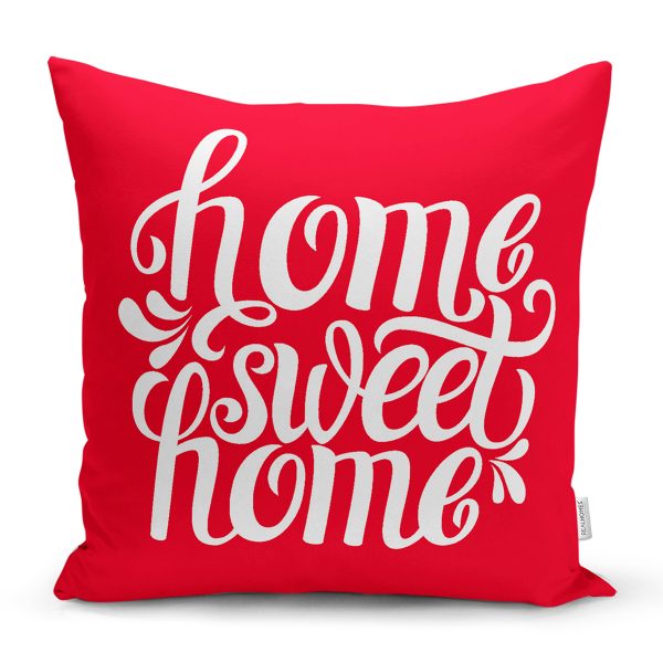 Home Sweet Home Dijital Baskılı Dekoratif Yastık Kırlent Kılıfı Realhomes