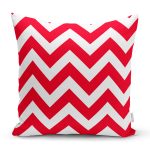 Modern Zigzag Desenli Dijital Baskılı Dekoratif Yastık Kırlent Kı Realhomes