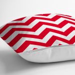 Modern Zigzag Desenli Dijital Baskılı Dekoratif Yastık Kırlent Kı Realhomes