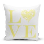 Aşk Temalı Dijital Baskılı Dekoratif Yastık Kırlent Kılıfı Realhomes