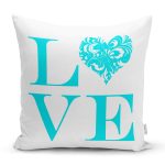 Aşk Temalı Dijital Baskılı Dekoratif Yastık Kırlent Kılıfı Realhomes