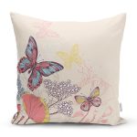 - K53-Gorsel - Realhomes  Modern Kelebek Dijital Baskılı Dekoratif Yastık Kırlent Kılıfı Realhomes